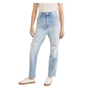 Madewell High Rise The Momjean in Gilford Wash Ripped‎ Edition Women's Size 26